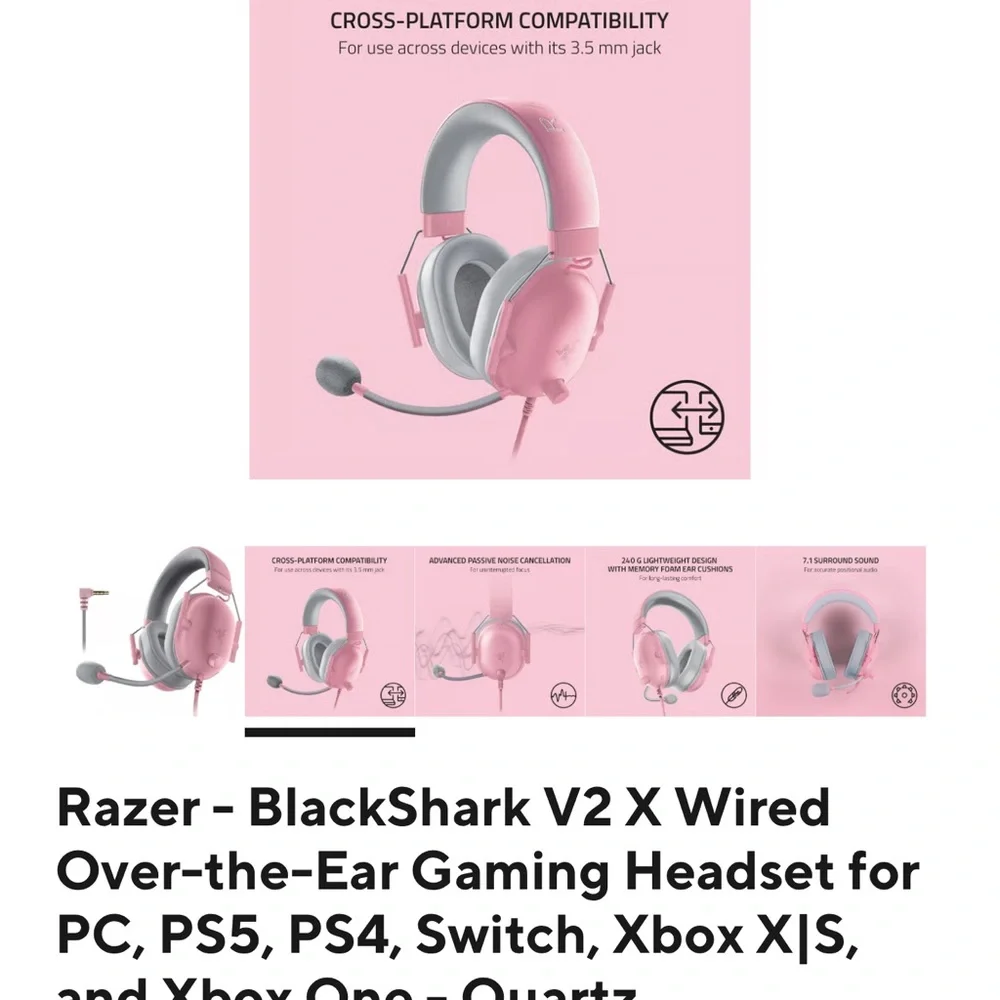 Headset Razer Quartz Wired Gaming Headset